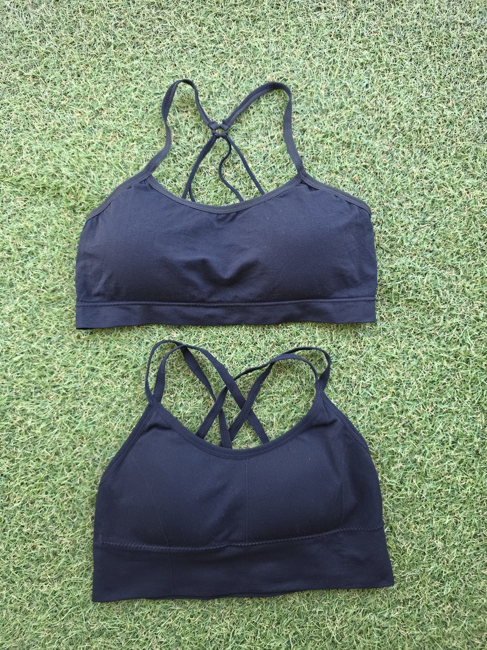 Black Strappy Comfort Sports Bralette - Women Intimates